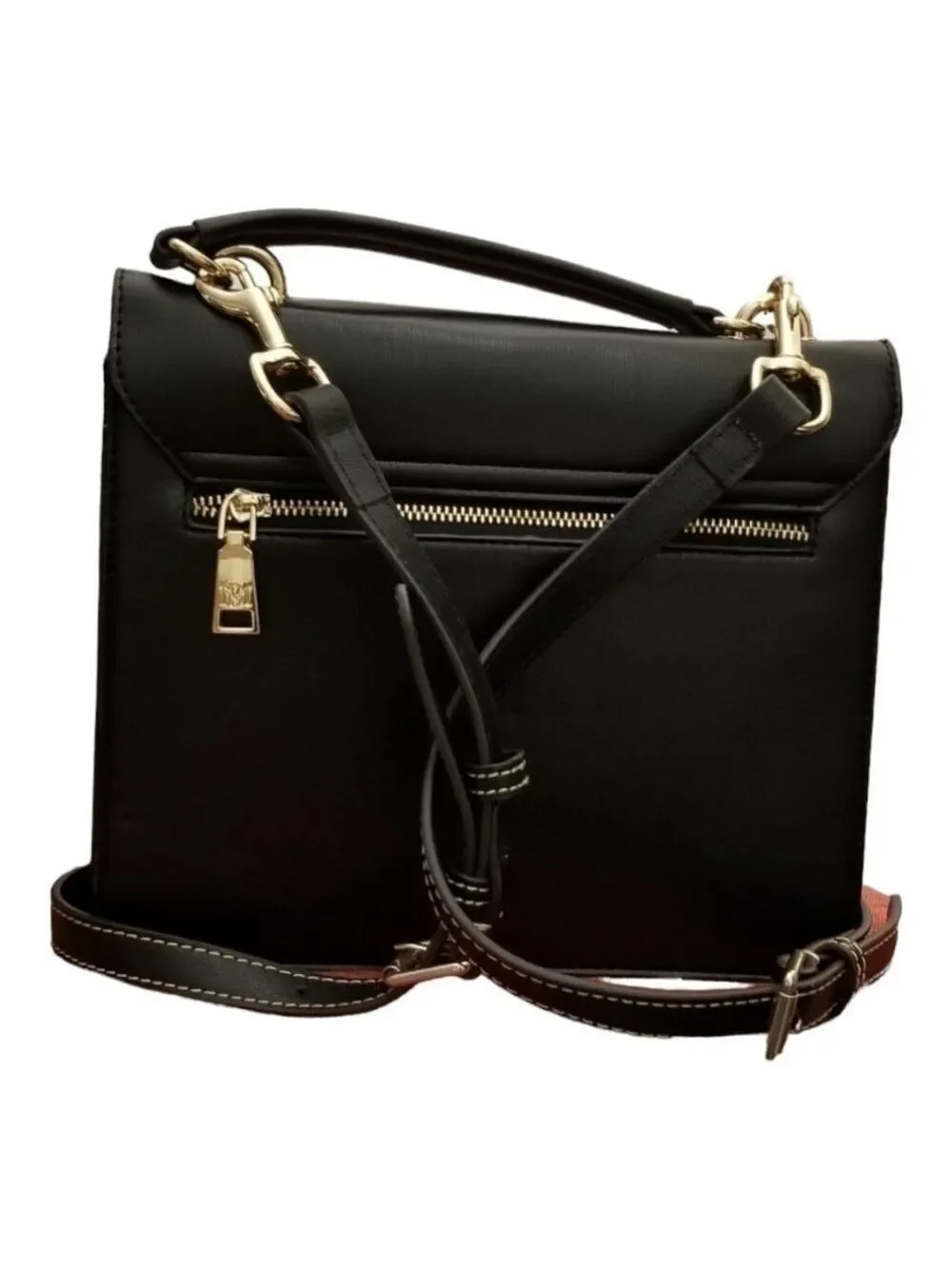 Badgley Mischka Black Leather Bag Sz Medium NWOT